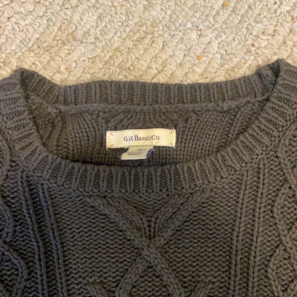 G.H. Bass & Co. Green Cable Knit Sweater size M - Picture 3 of 3